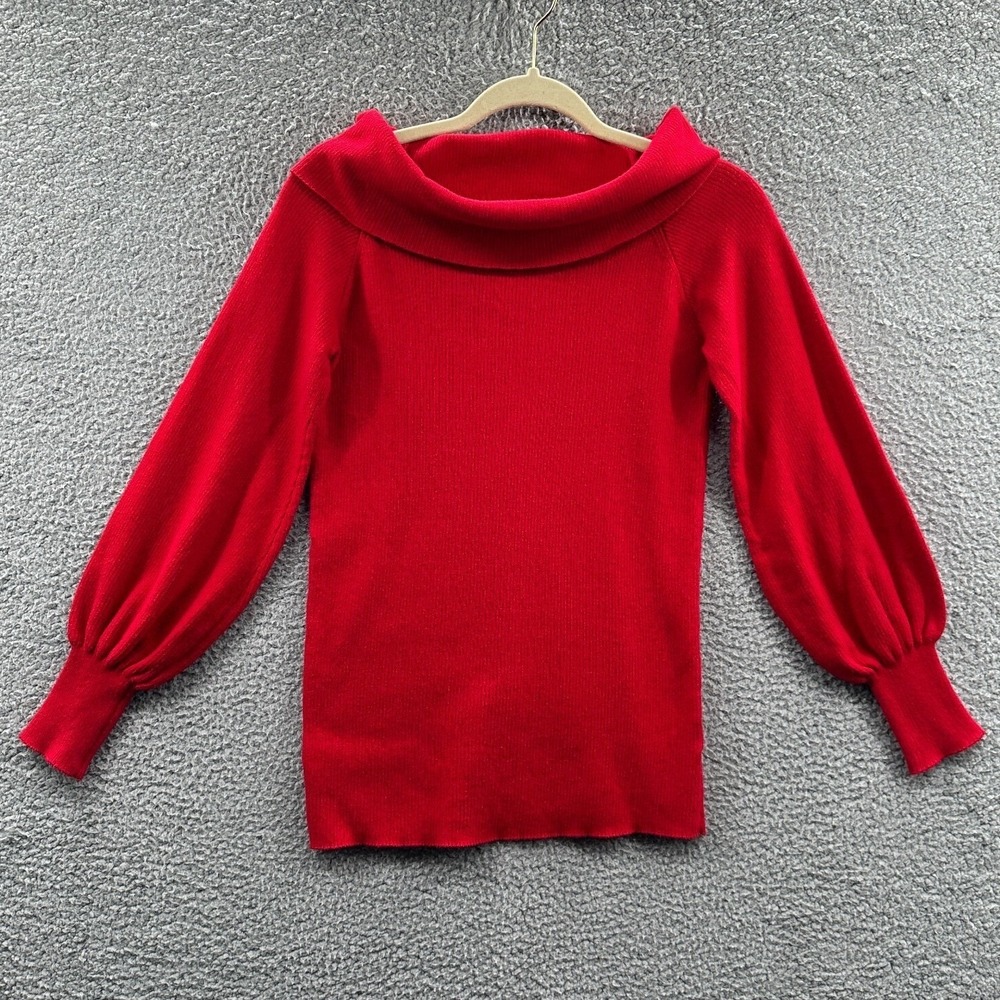 Womens Sweater L Romantic Feminine Cozy Holiday Party Date Night Dressy Classic